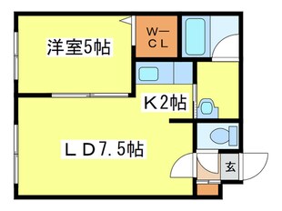 ブランノワールＡＭＪ８１５の物件間取画像